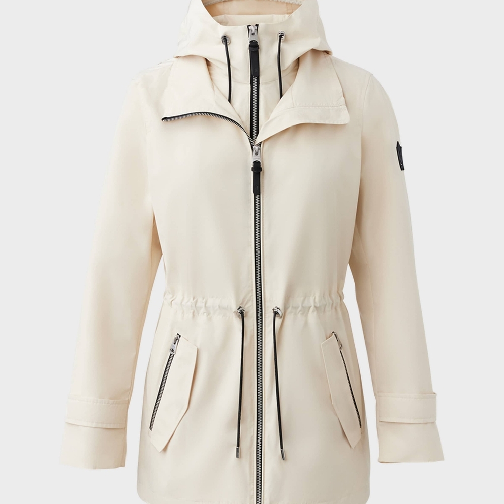 Women's MACKAGE  Cream Hooded rain Jacket